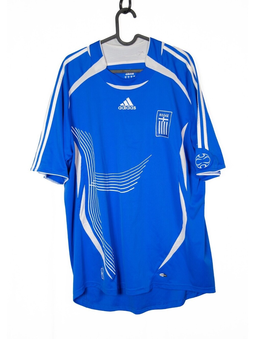 Greece 2005 Vintage ADIDAS Home OFFICIAL SOCCER JERSEY Men's Sz XL